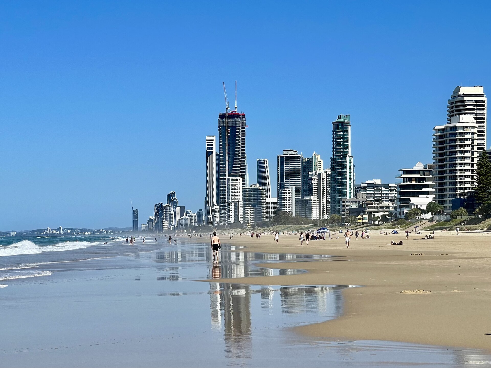 Surfers Paradise beach and skyline, Gold Coast